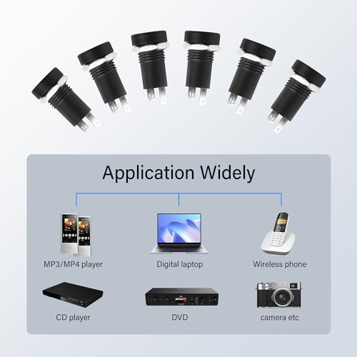 6 piezas conector jack panel de soldar 3.5MM 4 polos miniatura 5
