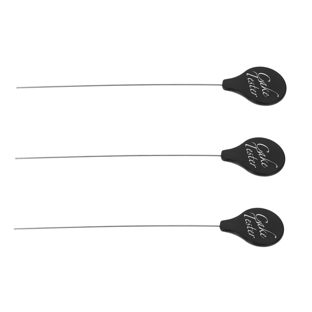Alipis 3Pcs Stainless Steel Cake Tester Set Reusable Metal Skewers for Accurate Baking Doneness Measurement Kitchen Tool for Muffins Bread and Cookies