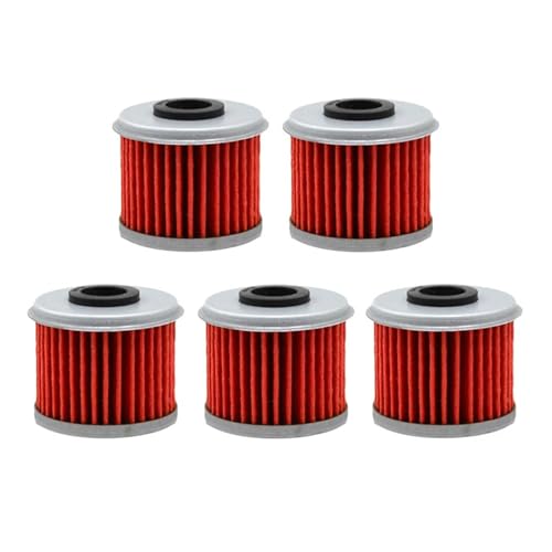 Filtro de aceite de moto para rutas exigentes en CRF250R y TRX450R, juego de 5 piezas