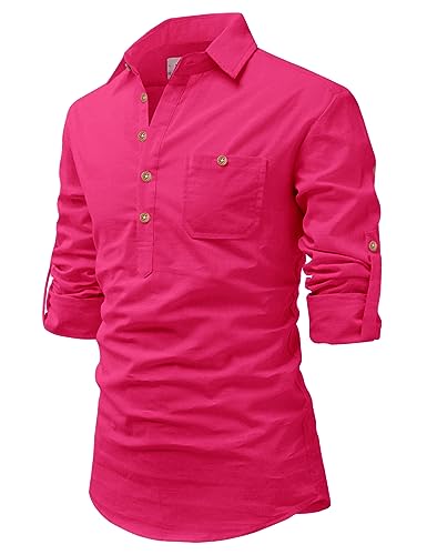 Image of Vida Loca Men Cotton Full Sleeve Casual Spread Collor Slim Fit Short Kurta for Men and Boys (Pack of 2)