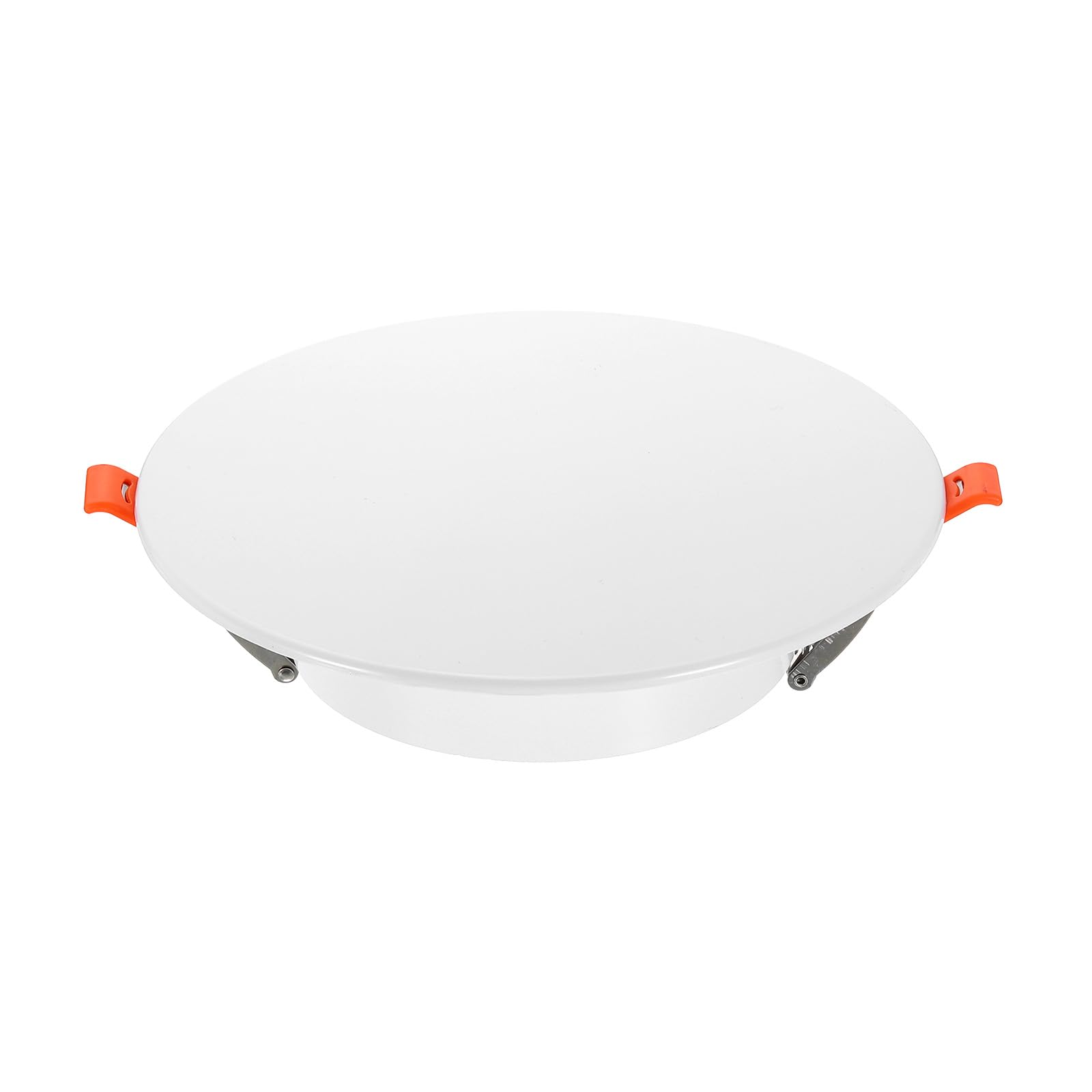 Awclub 7.3-Inch Spring Mount Ceiling Cover Plates, Recessed Light Trim Wall, Downlight Hole Cap Decorative Panel with Buckle Fit 5-6.9inch Round Hole Ceiling Openings, White 1 Pack