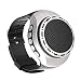 U6 Orologio da polso BT Speaker Card con Radio FM Portable Outdoor Sports Running LED Colorato Scheda di memoria da 32 GB (D'argento)