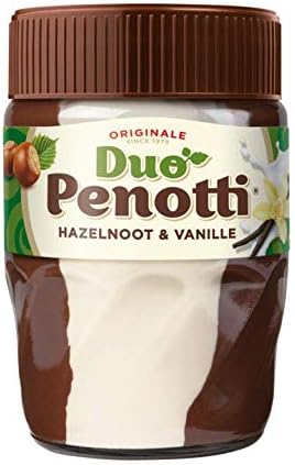 Hazelnut and Vanilla Chocolate Spread | Duo Penotti | Hazelnut & Vanilla | Total Weight 400 Grams