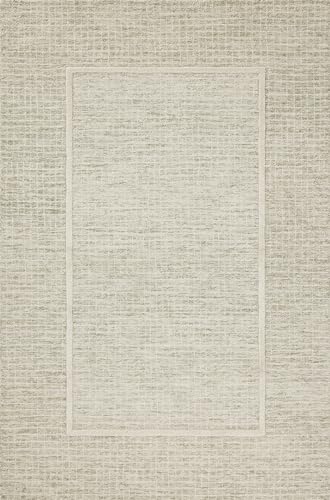 Image of Loloi Chris Loves Julia Briggs Sage /Ivory 9'-3 inch x 13' Area Rug | BRG-01 Approx. 9x13 Green Living room Dining room Bedroom, Minimalist, Muted, Hand-Tufted, Area Rug