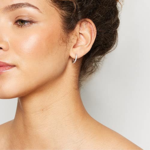 Earring Sets For Multiple Piercing | White Gold Plated Studs Earrings And Hoops Set Hypoallergenic Small Hoop Cz Ball Studs Earrings For Women Girls（6 Pairs) #TOP1