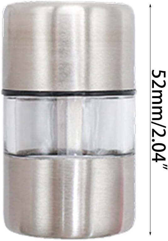 Portable Stainless Steel Salt and Pepper Grinder Mini Grinding Mechanism Kitchen Tool Seasoning Grinder for Cooking Use