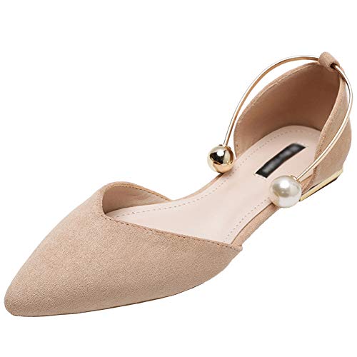 Jamron Damen Spitze Samt Ballerinas Elegant D\'orsay Pumps Flach Abendschuhe Aprikose SN02800 EU39.5 Jamron Damen Spitze Samt Ballerinas Elegant D\'orsay Pumps Flach Abendschuhe Aprikose SN02800 EU39.5