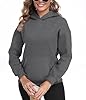 IWOLLENCE Hoodies for Women UK Cotton Fleece Hoodie Ladies Winter Clothes Basic Pullover with Kangaroo Pocket Ribbed Cuffs and Hem (Dark Grey, XXL) #2