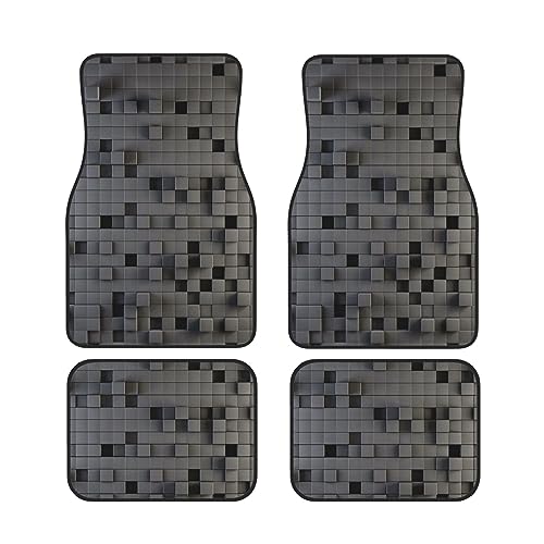 Tapis de sol de voiture anti-saleté gris cube universels et faciles à laver
