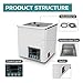 Lab Water Bath Digital WB100-1 Thermostatic Heater Electric Heating Devices Stainless Steel Liner 3L Capacity 1 Selectable Opening for Laboratory Experiment 110V/60 Hz