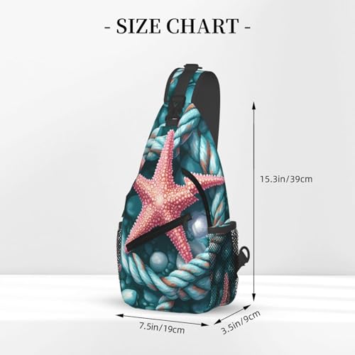 Bolso bandolera Ocean Starfish Shell para hombre y mujer miniatura 3