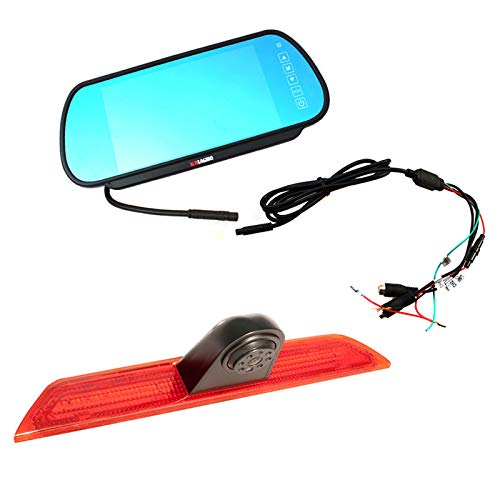 Cámara de respaldo de luz de freno f con monitor de espejo con clip de 7 pulgadas (Transit Van)