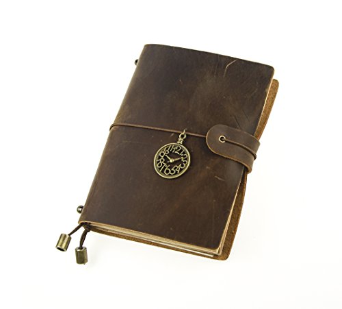UNIQUE HM&LN Leather Notebook Travel Journal Handmade Diary for Writing, Refillable & Vintage, Personalized Gifts for Men Women