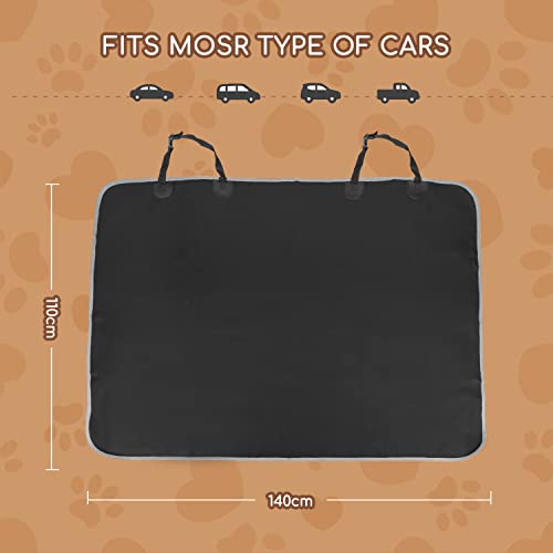 Nobleza Hunde-Sitzbezüge für Fahrzeuge, Auto-Rücksitzbezüge aus Oxford-Stoff, wasserdicht, Kratzfest und rutschfest, Autozubehör SUV Universal Schwarz 140 × 110 cm