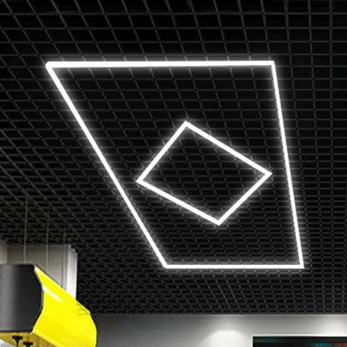 Plafonniers LED hexagonaux HJMMHX pour éclairage de gymnase et commerce