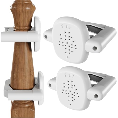 Image of 2 PCS No Hole Stairway Baby Gate Mounting Kit, Baby Gate Banister Adapter - Fits Posts from 1 1/2" to 3 1/2" Wide, Universal Banister Adapter Kit for Pressure and Hardware Mounted Stair Gates