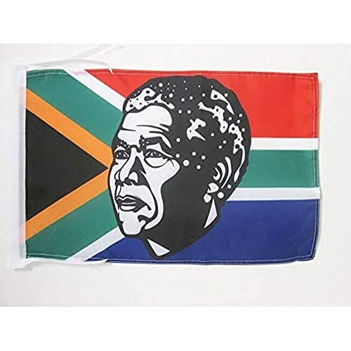 AZ FLAG - Flagge Südafrika Mit Mandela - 45x30 cm Mit Kordel - Madina Fahne 30 x 45 Cm - Flaggen