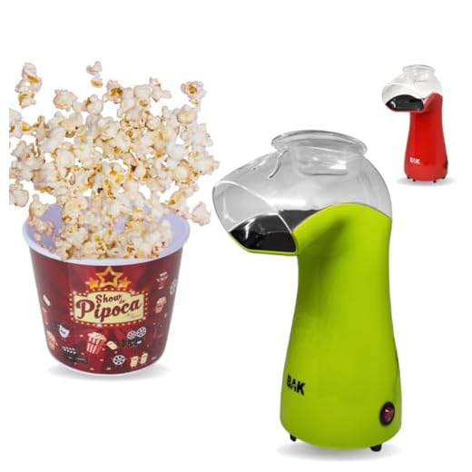 Pipoqueira Elétrica Sem Óleo com Balde para Pipoca, Grande Capacidade (Verde - 110V)