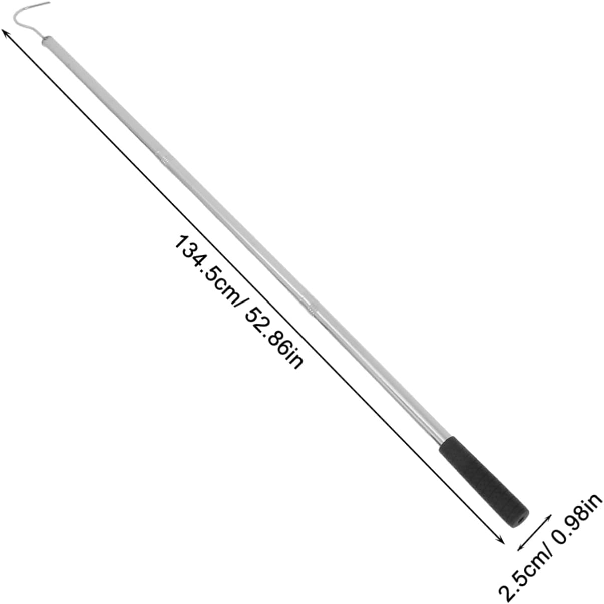 DOITOOL Attic Pull Down System Kit Stainless Steel and Construction Durable Ladder Hook for Easy Single-Person Operation Includes Storage Hook for Convenient Use