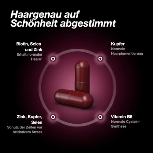 Orthomol Hair Intense Kapseln: Mikronährstoffe mit Biotin, Selen & Zink zum Erhalt normaler Haare* plus patentiertes KeraLiacin®… – Ansicht 5