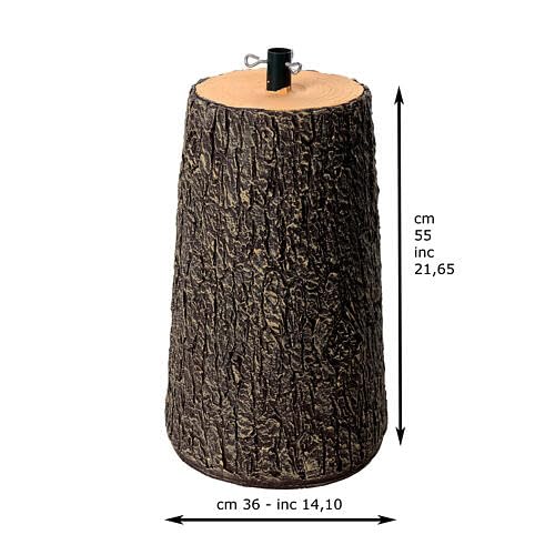 Holyart Sapins de Noël: Base Tronc Sapin Noël 55x35 cm pour Arbres 180-210 cm