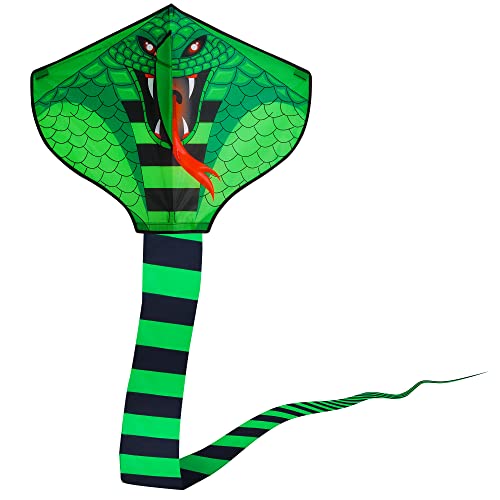 4 Pack Kites - Large Fire Dragon Kite Green Snake Kite Devil Fish Kite Red Mollusc Octopus With Long Colorful Tail For Kids Adults Outdoor Game Activities #TOP1