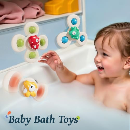 CalfQueen Dinosaur Suction Cup Spinner Baby Bath Toys for Kids Ages 1-3 - image 7