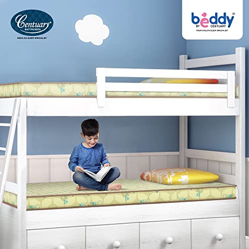 Image of Centuary Mattresses Beddy Blossom Single Kids /bunk Bed Natural Coir Foam Mattress with Free Protector (72 * 36 * 4 Inch)