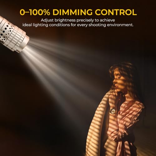 Image of Digitek DS 35 WTP Photography Optical Snoot Light 35W, 5000mAh Rechargeable Battery, 1900K-6400K Adjustable Color Temperature, 4 Color Lights, 20 Projection Gobos, 0-100% Dimming, Type-C Fast Charging