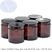 Produktbild PACK of 6 - 120ml AMBER GLASS Jars with BLACK Lids for Essential Oil / Aromatherapy Use