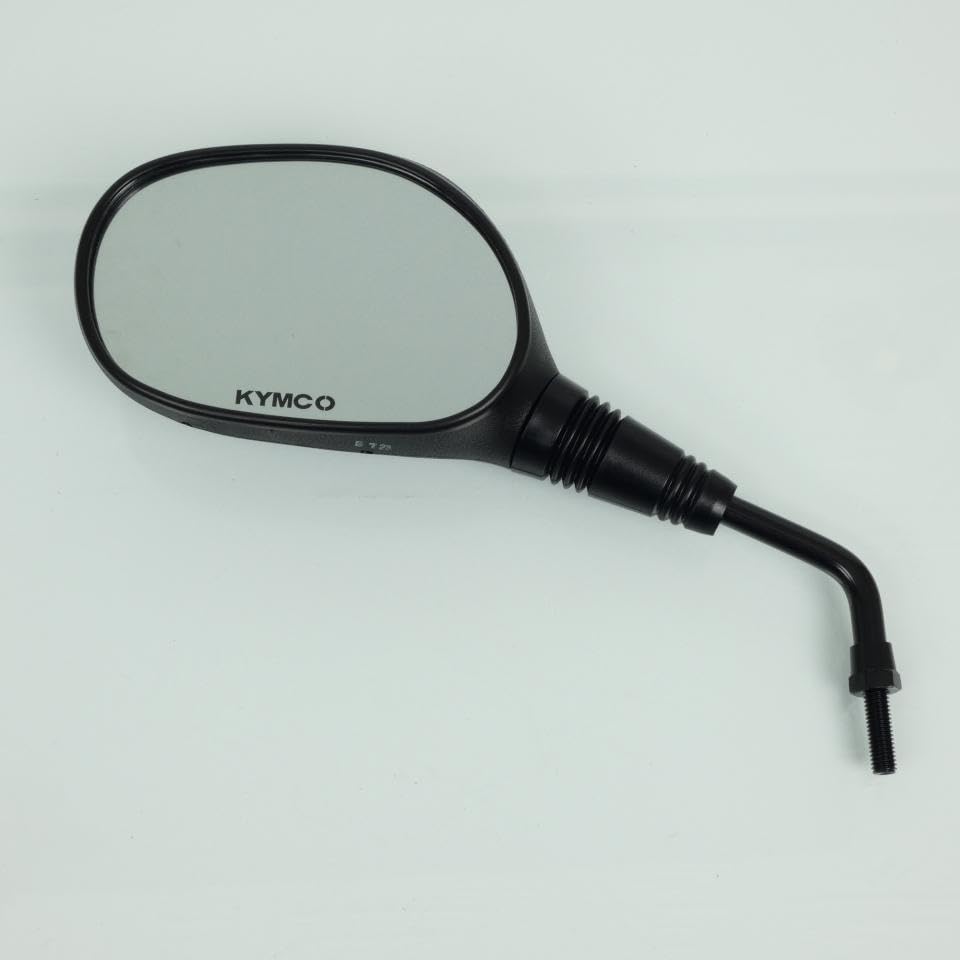 Specchietto retrovisore sinistro originale nuovo, in plastica colore nero.L'asta dello specchio è dotata di filettatura M8 a passo 1.25 standard (non invertito). Venduto all'unità.Consegnato come da foto.
