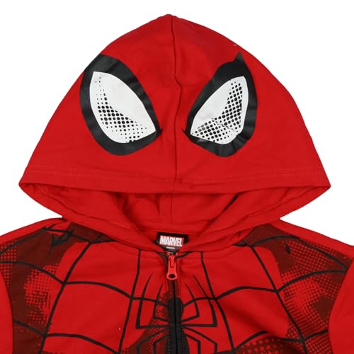 Marvel Spider-Man Jacket Boys Superhero Fleece Zip Up Hoodie (10/12) Multicolored2