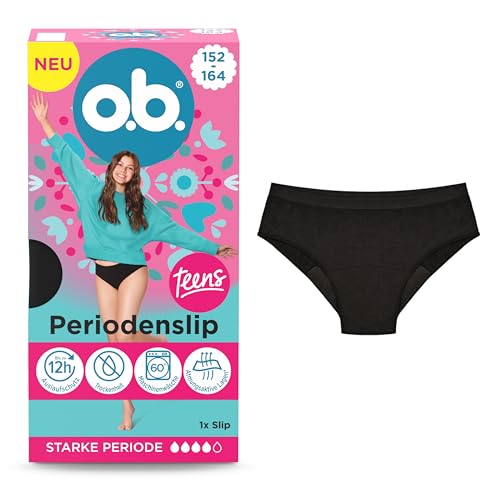 o.b. Teens Period Briefs Reusable Period Underwear Specially Designed for Teens Period Briefs Provides Protection for a Strong Period Size 152-164