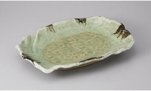 Set of 10, Transforming Plates, Sand Vidro No. 10 Transforming Plate, 12.6 x 8.7 x 2.2 inches (32 x 22 x 5.5 cm), Earth, Restaurant, Ryokan, Japanese Tableware, Restaurant, Commercial Use, Tableware