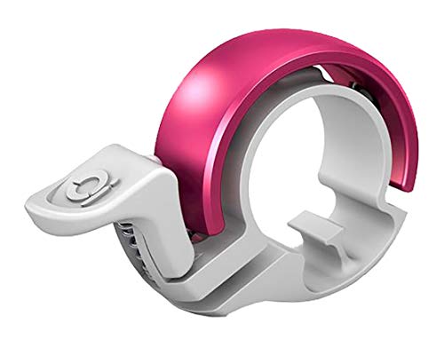 Knog Fahrradklingel Oi Classic Large 23,8-31,8 mm, Weiß Pink, KNCL