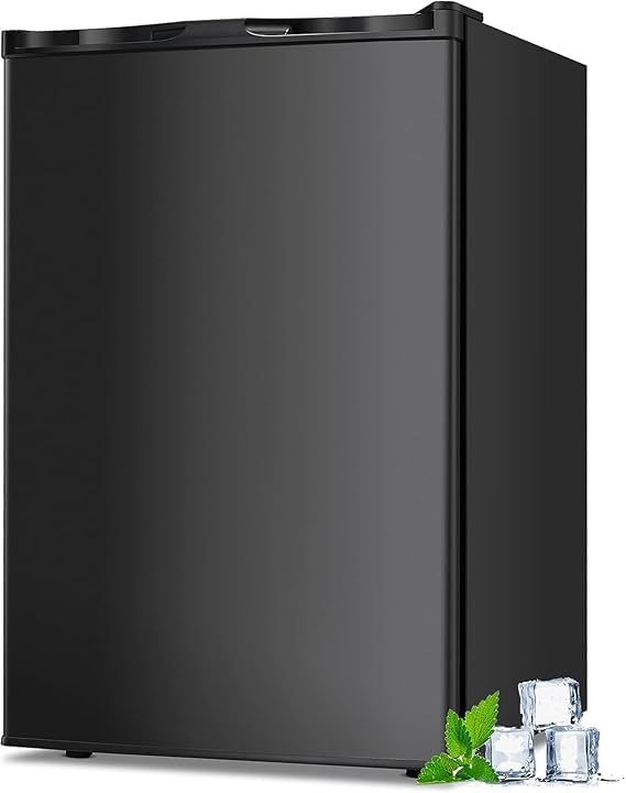Image of Electactic 3.0 Cu.ft Small Freezer, Mini Upright Freezer with 7 Adjustable Thermostat, Removable Shelves, Reversible Single Door, for Bedroom /Home /Dorms /Apartment (Black)