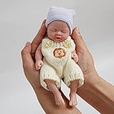 Miaio Reborn Baby Doll 7 Inch Silicone Doll Girl Mini Realistic Newborn Baby Dolls Silicone Full Body Stress Relief Hand Made