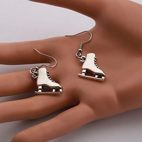 BAUNA Skater Earrings Ice Skate Pendant Jewelry Figure Skating Dangle Earrings for Skate Lover4