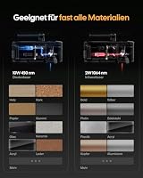 LaserPecker LP4 Dual Laser Graviermaschine mit Sicherheitsabdeckung Entspricht den Standards der Laserstufe 1, 450nm Diodenlaser + 1064nm Infrarotlaser, 8K 4000mm/s für Fast alle Materialien – Ansicht 4