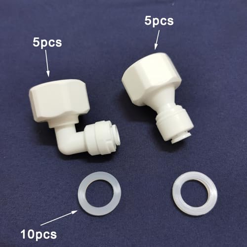 Malida Quick Connector Female Thread Adapter Elbow And Straight Combination, 1/2 Inch Thread X 1/4 Inch Tube Od Push To Connect Fittings thumb #5