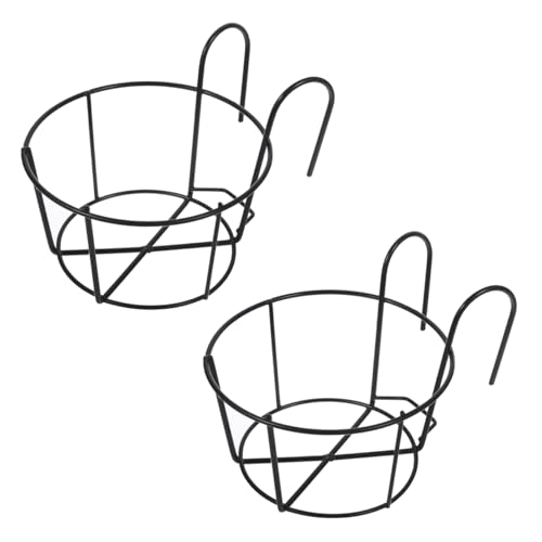 Pots de fleurs ronds en métal à suspendre DOITOOL pour balcons et clôtures
