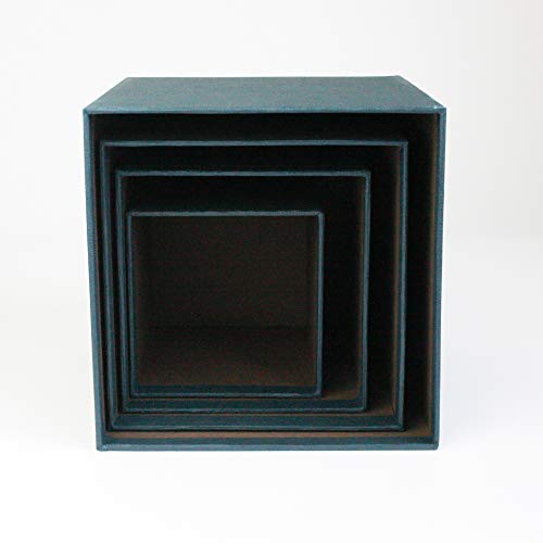 Emartbuy Set di 4 Regalo Scatola Blu Scuro con