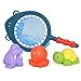 Juguetes de Bañera para Bebés, Juguetes de Baño, Lindos Animales Marinos, Redes de Pesca, Juguetes de Piscina para Niños, Juguetes de Playa, Regalos para Bebés