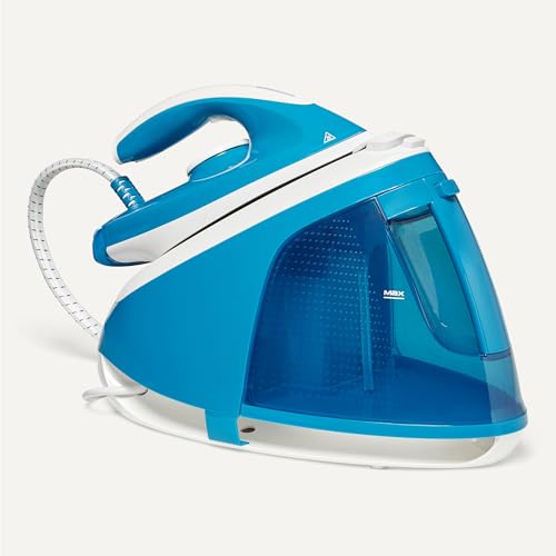 Amazon Basics Stoomgenerator-strijkijzer met Pomp van 6 Bar, 240g/min Stoomstoot, 120 g/min Stoomafgifte, Tank van 1,5L, 2400W Wit/Blauw - Afbeelding 6