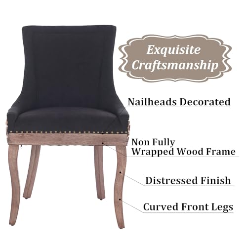 Aoowow-Fabric-Vintage-Upholstered-Side-Chairs-Set-of-6-Farmhouse-Solid-Wood-Kitchen-Dining-Room-Chairs-with-Nailheads-Legs-Black-and-Leopard-Print Aoowow Fabric Vintage Upholstered Side Chairs Set of 6 Farmhouse Solid Wood Kitchen Dining Room Chairs with Nailheads Legs Black and Leopard Print