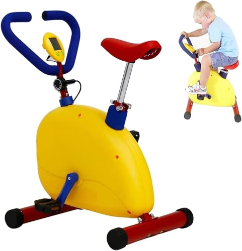 Bicicleta estática estática para diversión y fitness, uso en interiores y exteriores, cuenta con resistencia ajustable y altura del asiento