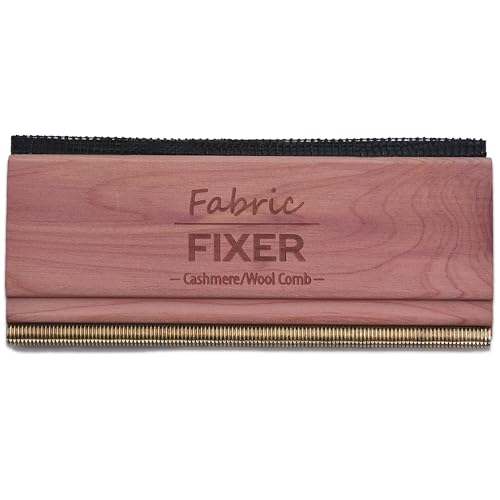 Cashmere Pill Remover Comb with Natural Cedar Wood Handle (Double Edge Design) Wool Sweater Fuzz Comb & Fabric Pilling Remover for Delicate Clothing