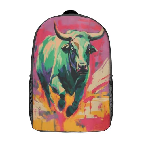Sac à dos pour enfants 3D Yak grand format 17inch pour l'école primaire