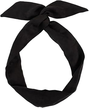 Twist Bow Headband Wired Hair Tie Headband Rabbit Ear Hair Scarf Bowknot Head Wrap Solid Color Cute Hair Band Plain Twisted Hairband Wire Hair Wrap Black
