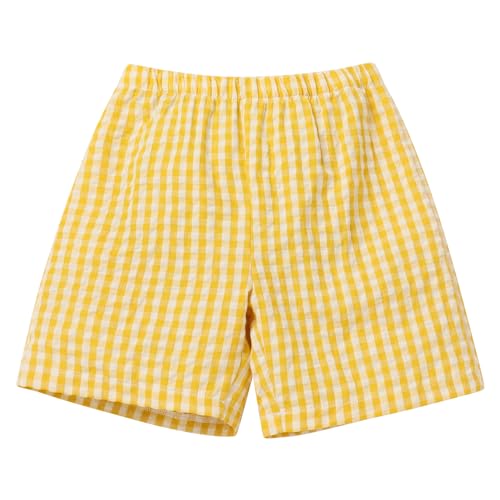Image of OBEEII Back to School Outfit Toddler Boy Short Sleeve Graphic Shirt Gingham Shorts First Day of School Summer Clothing Set